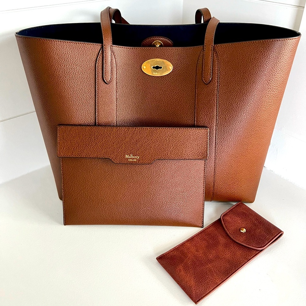 Mulberry Bayswater Tote in Oak Classic Grain Leather